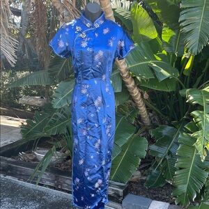 Whitney floral, brocade, traditional Asian Quipao or Chong Sam